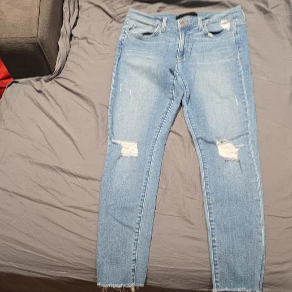 Joe's Jeans Light Blue Skinny Distressed Jeans - Picture 4 of 7